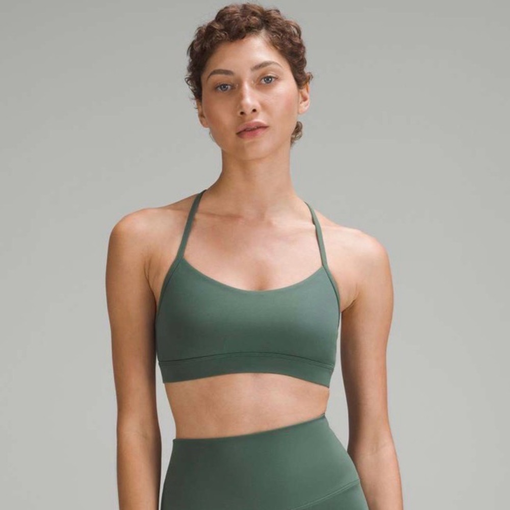Lululemon Flow Y Bra A-C Cups. Color: Dark Forest. Size: 4.